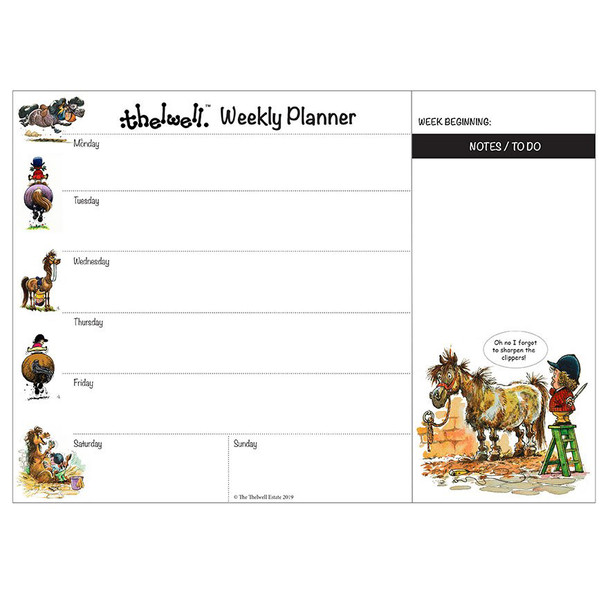 Thelwell Pony Weekly Planner, 60 Tear-Away Sheets.