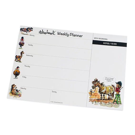 Thelwell weekly planner with room for to-do lists.