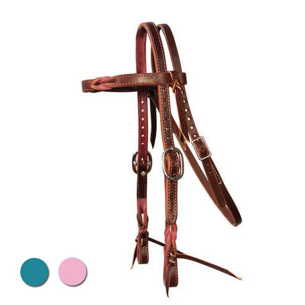 Professionals Choice Pony Emerald Twist Browband Headstall, Orchid.