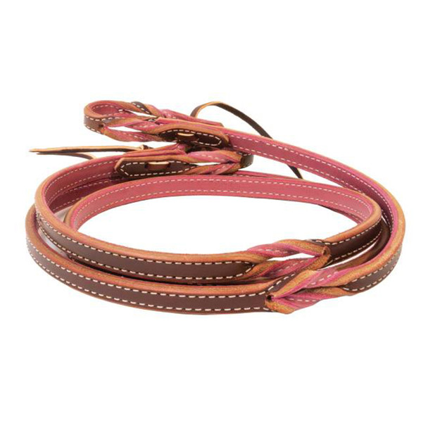 Professional's Choice Pony Burgundy Twist Roping Reins, Orchid.