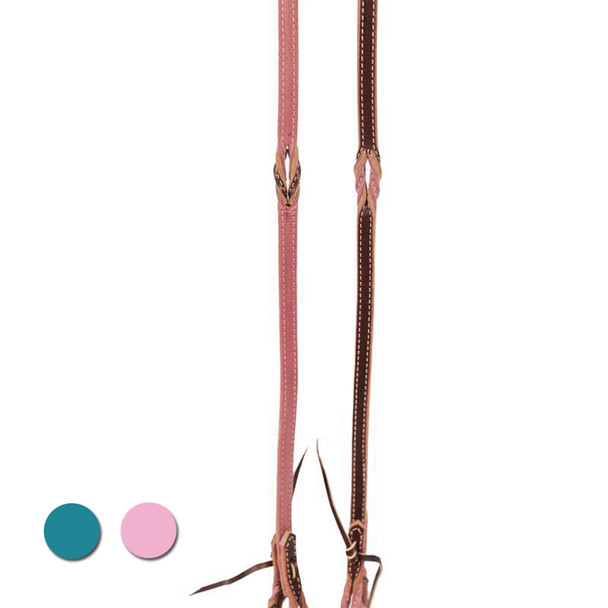 Professional's Choice Pony Burgundy Twist Roping Reins, Orchid.