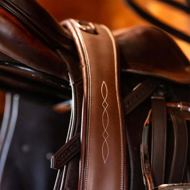 Huntley Fancy Stitched Padded Leather Girth.