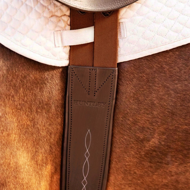 Huntley Fancy Stitched Padded Leather Girth.