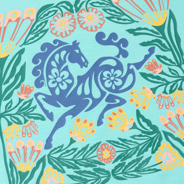 Kerrits Kids Frolic Horse Tee, Turquoise.