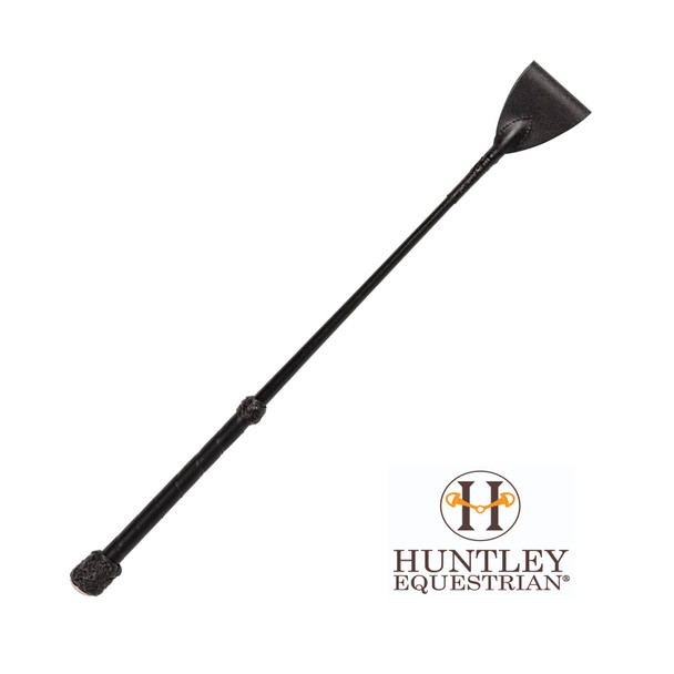 Huntley Equestrian Leather Hunt Black Bat, 16".