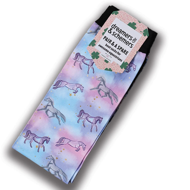  Dreamers & Schemers Pair & a Spare Boot Socks, Horsey Dreams.
