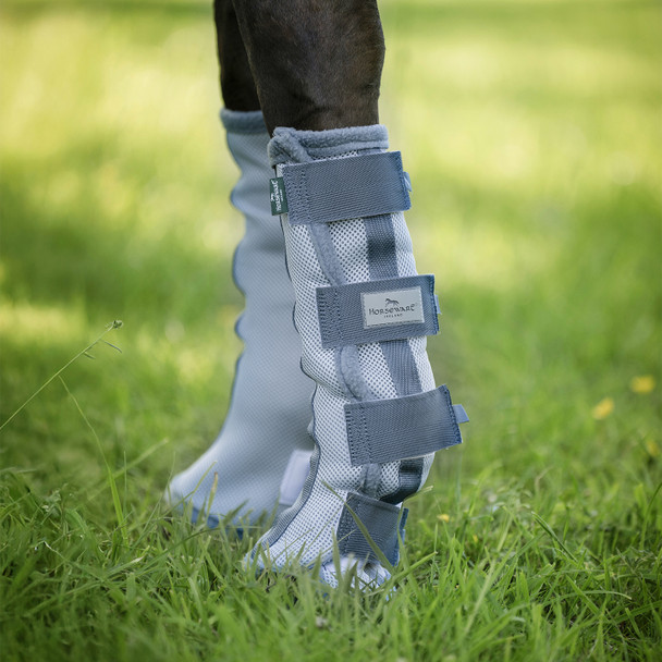  Horseware Fly Boots, Heather Blue.