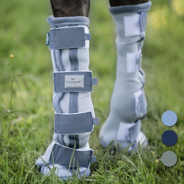  Horseware Fly Boots, Heather Blue.