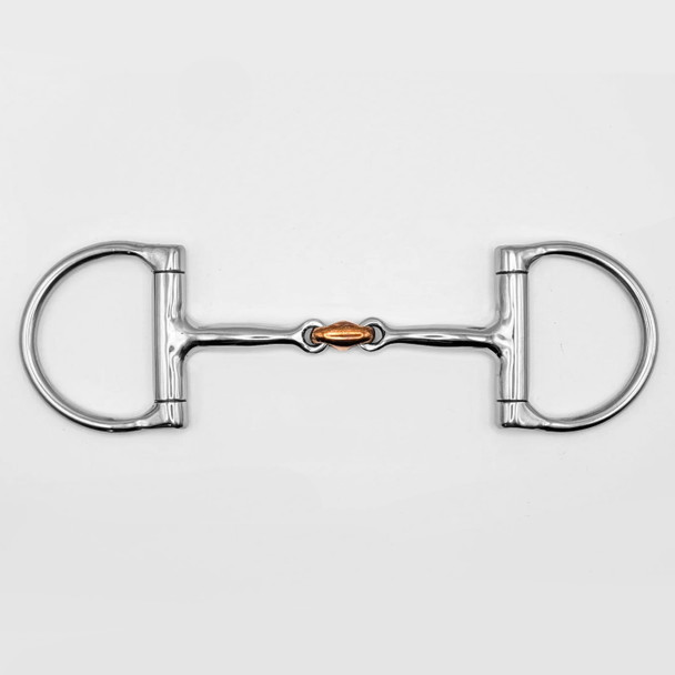4.25" copper oval link dee ring snaffle.