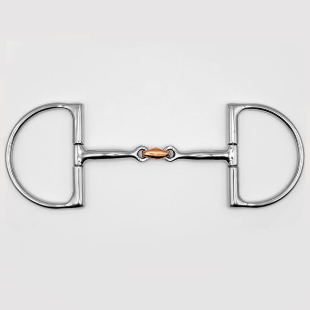 4.75" Pandaponyium copper link d ring snaffle bit.