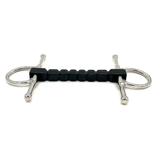 Pony Rubber Block MorphFull Cheek Bit, 4.5" with tapered TPU blocks.