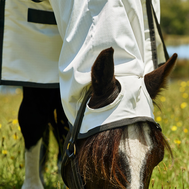 Weatherbeeta Comfitec Sweet Itch Shield Sheet Combo Neck, White/Charcoal, 48" - 66".