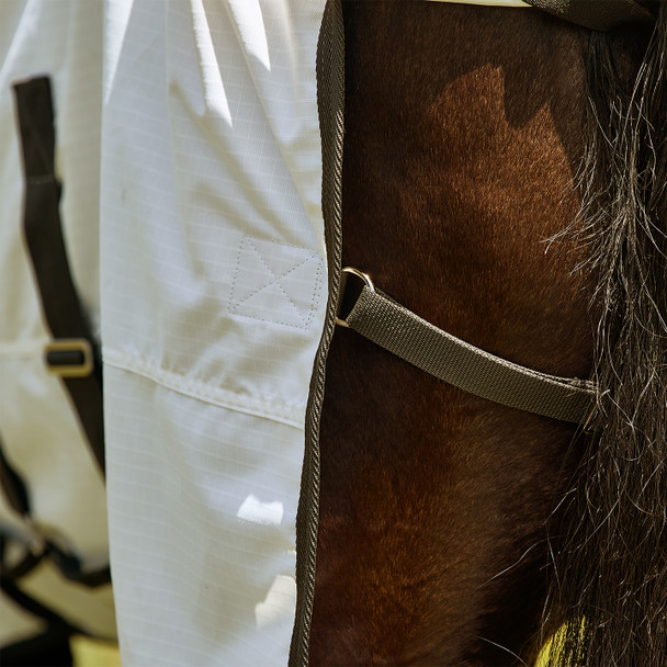 Weatherbeeta Comfitec Sweet Itch Shield Sheet Combo Neck, White/Charcoal, 48" - 66".