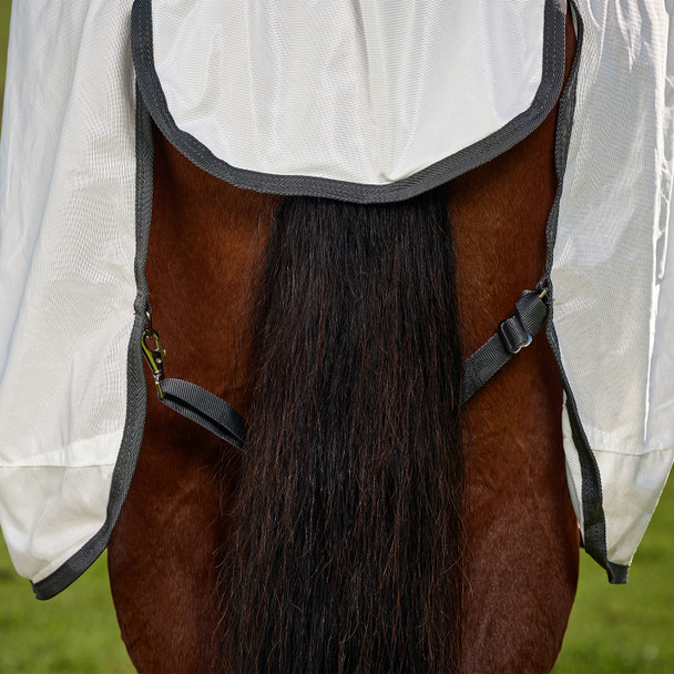 Weatherbeeta Comfitec Tyro Mesh Combo Neck, White/Charcoal.