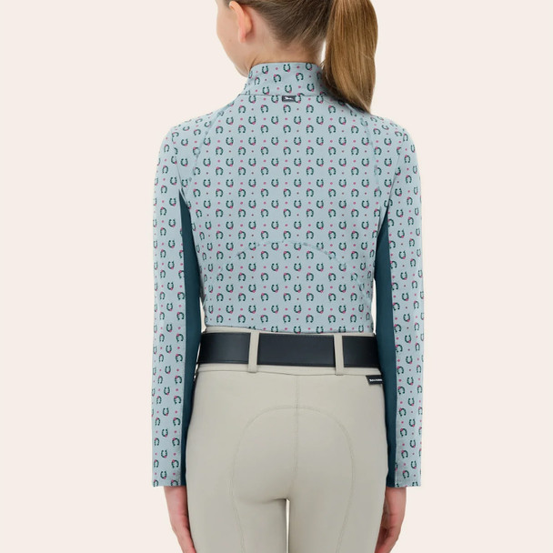 RJ Classics Libby Jr. 2.0 1/4 Zip Sun Shirt, Horseshoes.