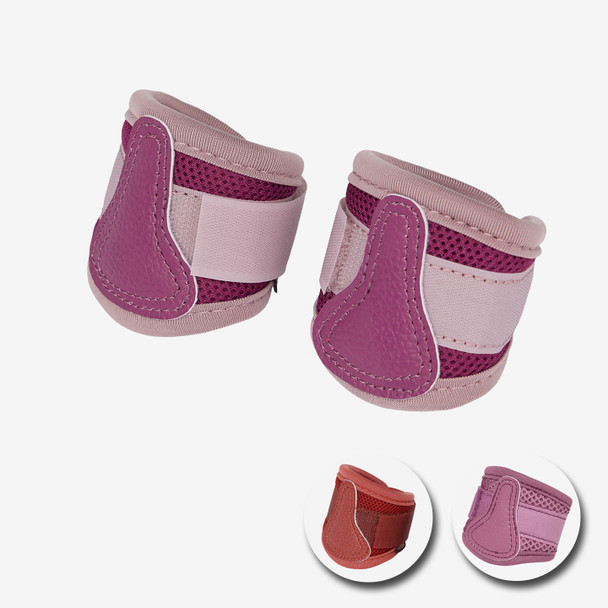 LeMieux Toy Pony Mesh Brushing Boots, Blackberry, Mallow & Russet.