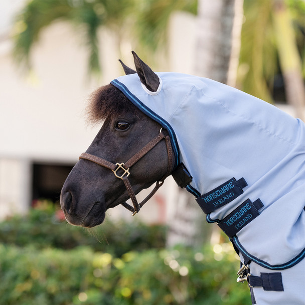 Amigo Pony Ripstop Petite Hoody, Azure Blue/ Navy & Electric Blue.