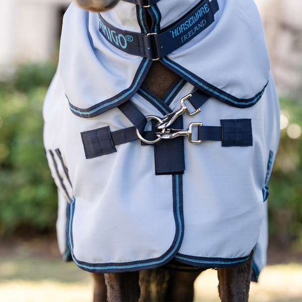 Amigo Pony Ripstop Petite Hoody, Azure Blue/ Navy & Electric Blue.