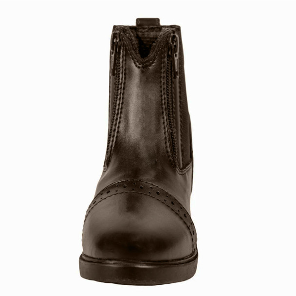  Belle & Bow Double Front Zip Paddock Boots, Brown, Sizes 6T - 2K.