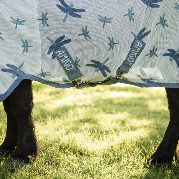 Amigo Petite Bug Rug PLUS, Dragonfly Print/Silver Blue & Sage.