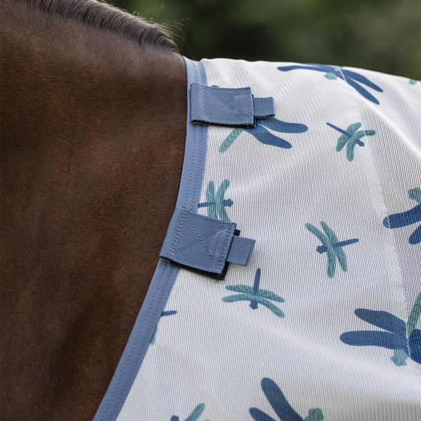 Amigo Bug Rug Pony, Dragonfly Print/Silver Blue & Sage.