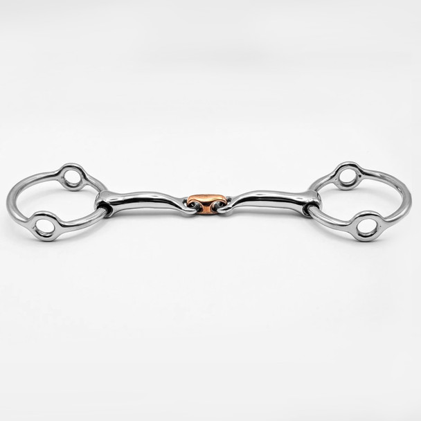 pony gag bit with copper oval link.