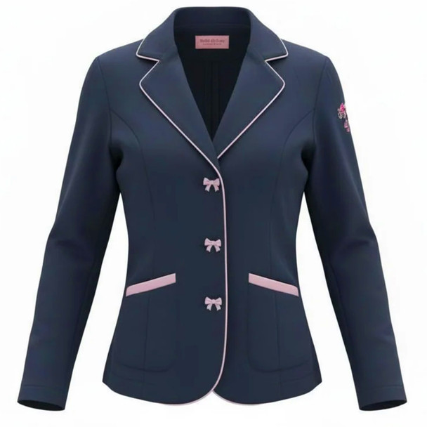 Belle & Bow Sweet Bows Show Coat, Navy/Lavender, Sizes 2 - 6 Years