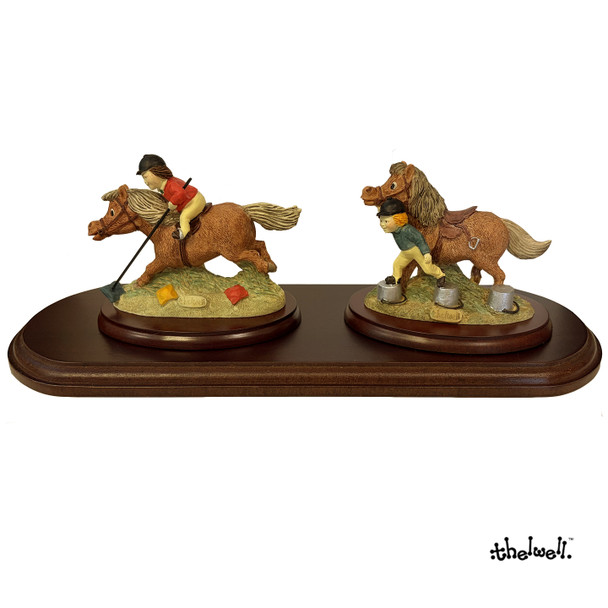 Wooden Base for Thelwell Limited Edition Figurines
