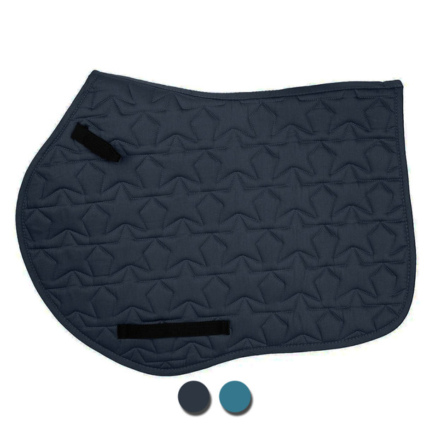 EquiStar Star Quilted AP Pony Saddle Pad, Navy