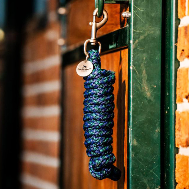 Horseware Signature Lead Rope, Navy/Hunter Green.