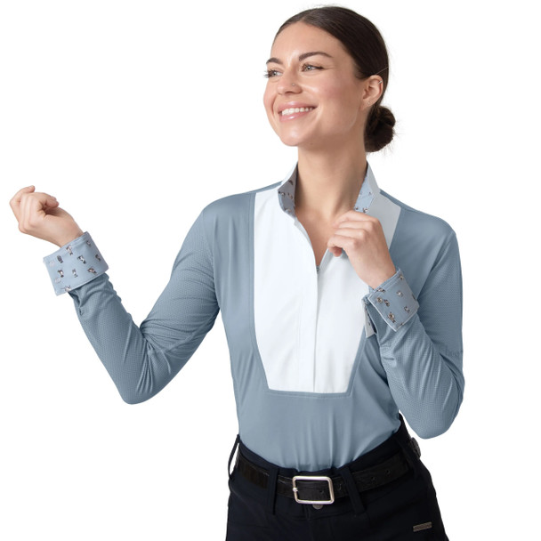 Chestnut Bay SkyCool® Youth Freestyle Show Shirt, Misty Blue.