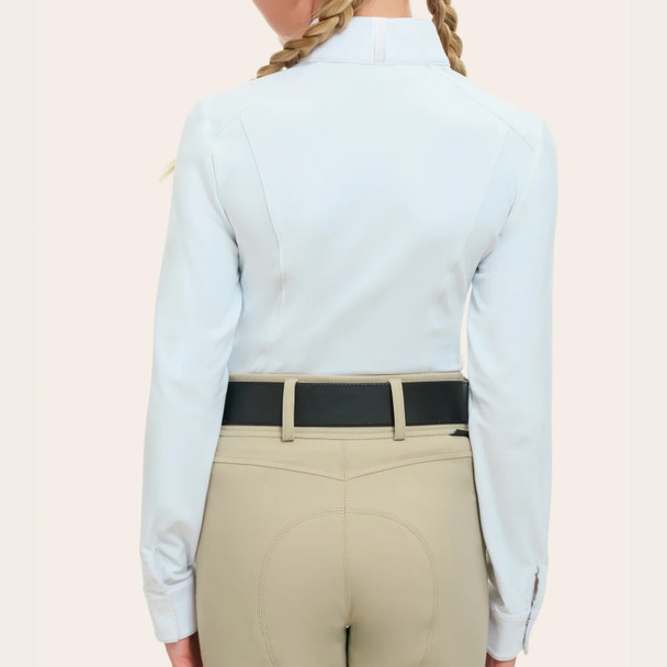R J Classics Evie Jr. Shirt, White with Horseshoe Trim,