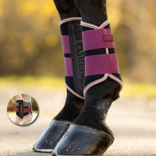 LeMieux Air-Tek Grafter Brushing Boots- Blackberry.

