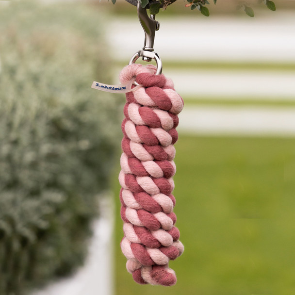 LeMieux Polycotton Striped Leadrope, 3 Colors, 6.5', Spiced Earth/ Petal.