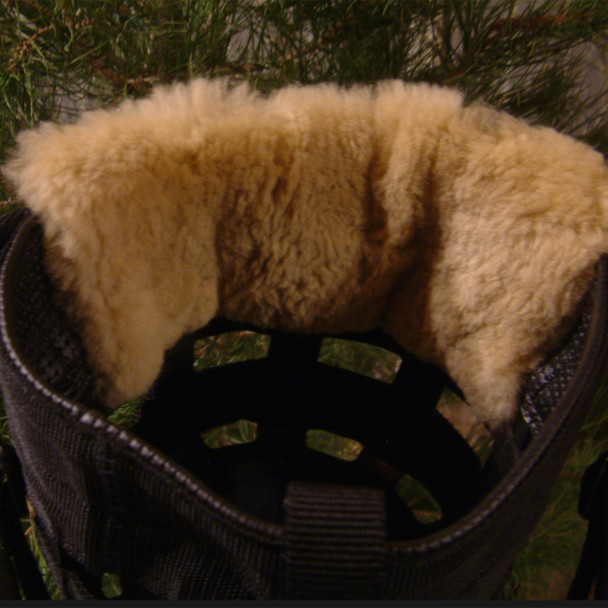 JMS Merino Sheepskin Black Noseband Pad for Grazing Muzzles, Pony 