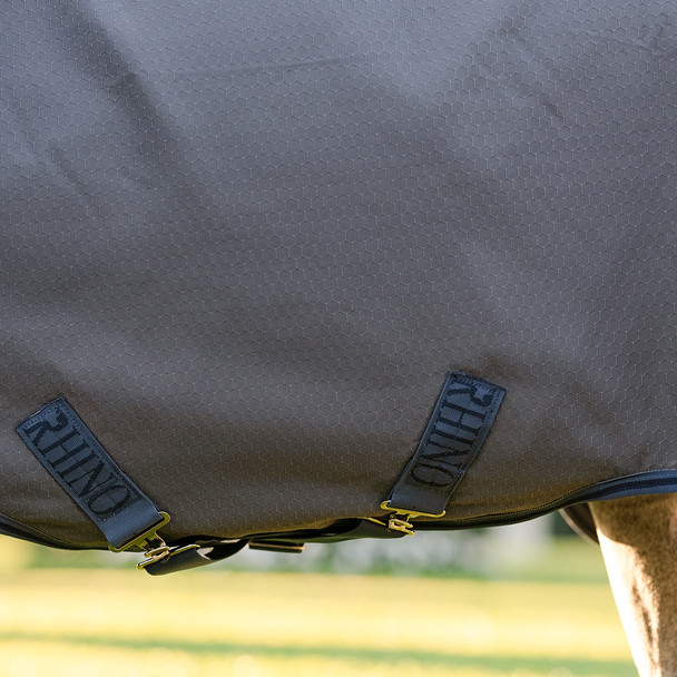 Rhino HexStop Pony Plus Medium Turnout Vari-Layer Blanket, 250g, Grey/Indigo & Navy, Sizes 60"-69"