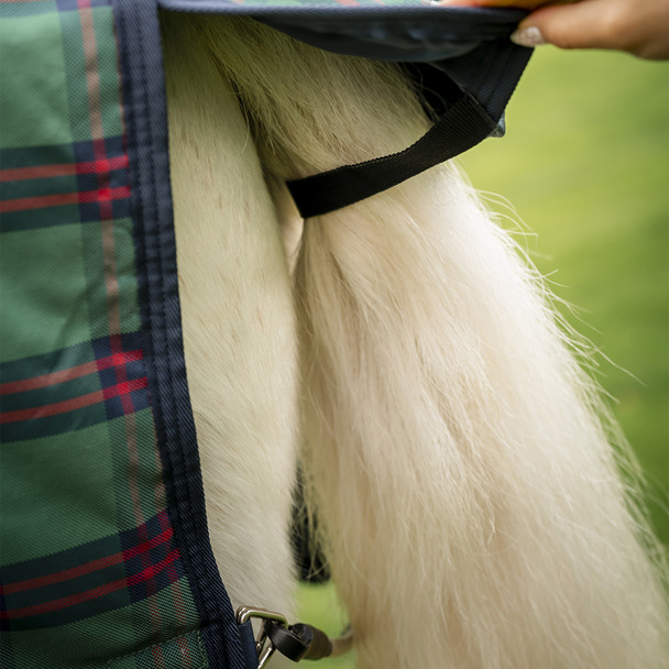 Rhino Plus Pony Medium Turnout, 250g, Limited Edition Green Check/Navy Red, 51"-66"