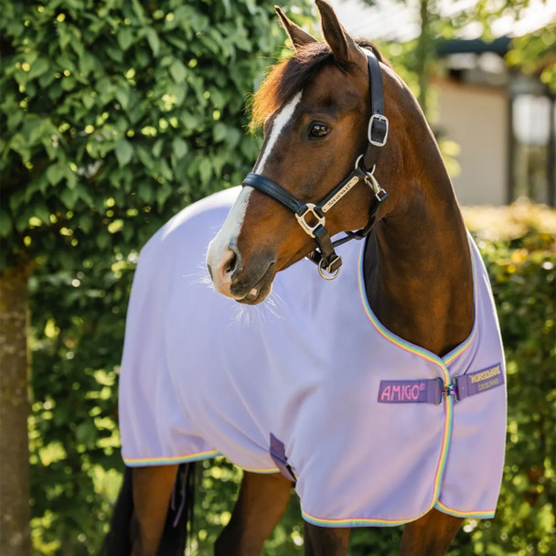 Amigo Pony Jersey Cooler, Lilac/Pink/Rainbow, 45" - 69''