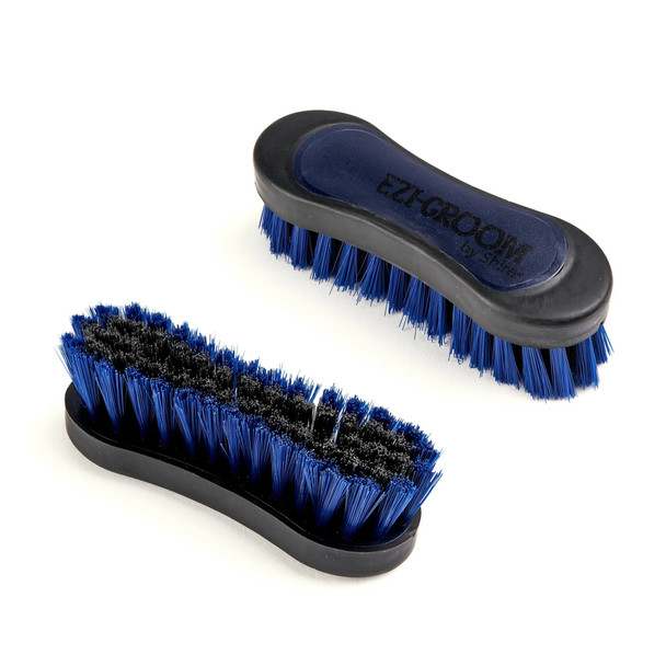Shires EZI-GROOM Grip Face Brush, Navy.