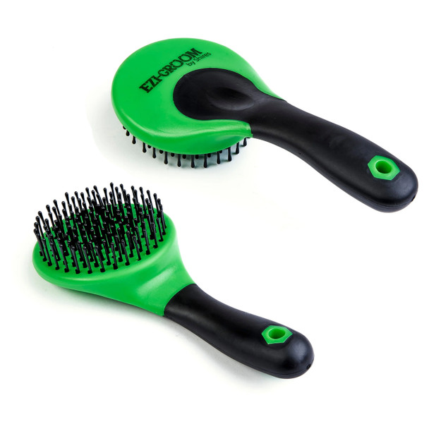 Shires EZI-GROOM Grip Mane & Tail Brush, Lime.