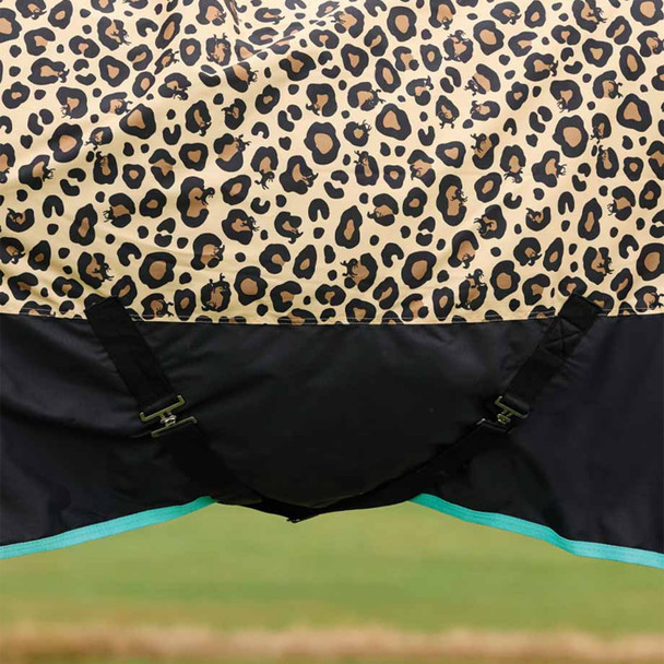 Saxon Defiant 600D Medium Turnout, Leopard Print.