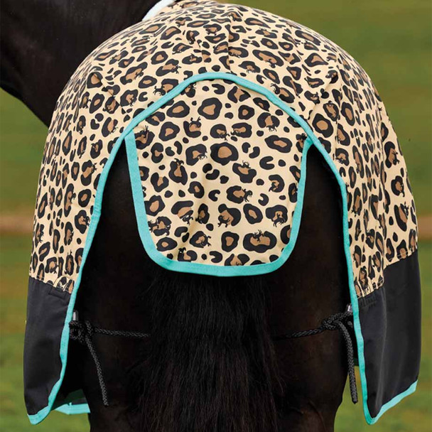 Saxon Defiant 600D Medium Turnout, Leopard Print.