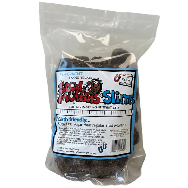  Stud Muffins SLIMS Bulk Bag of Peppermint Horse Treats 45oz.