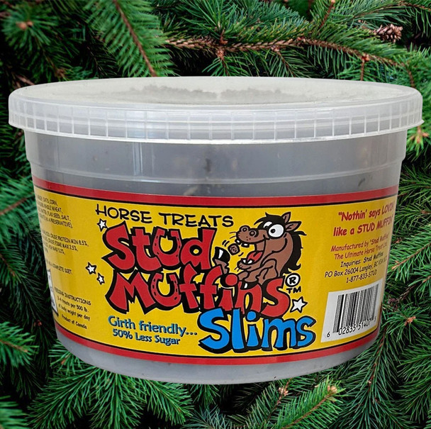 Stud Muffins 20 oz Tub of SLIMS Horse Treats.