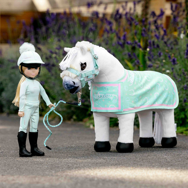 LeMieux Harlow Toy Pony Printed Softmint Blanket.