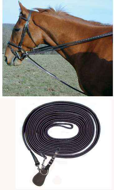 Pro-Am Leather Pony Draw Reins