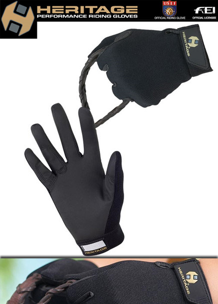 Heritage Performance Gloves - Black, Sizes 1 - 7