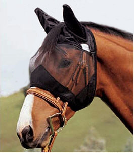Cashel Quiet Ride Masque anti-mouches standard sans oreilles ni nez Taille : arabe, cob, petit quart de cheval
