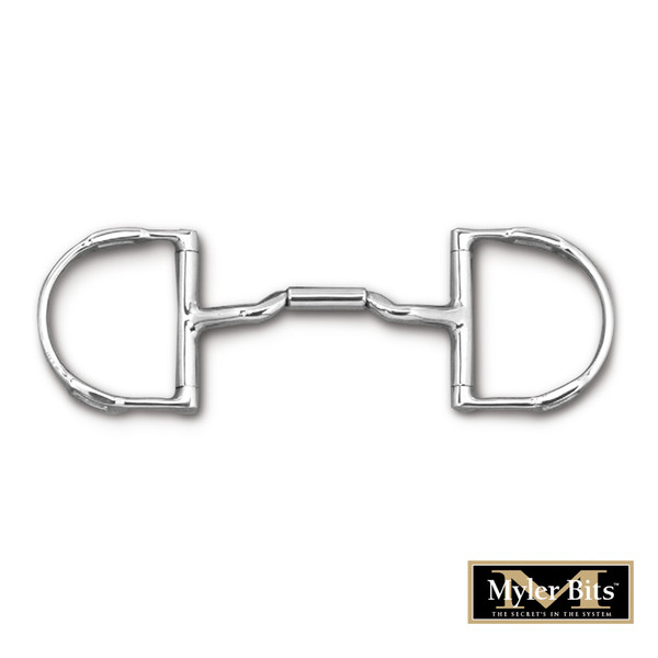 Myler 3 3/8″ Medium Dee without Hooks with Low Port Comfort Snaffle - A Better Bit