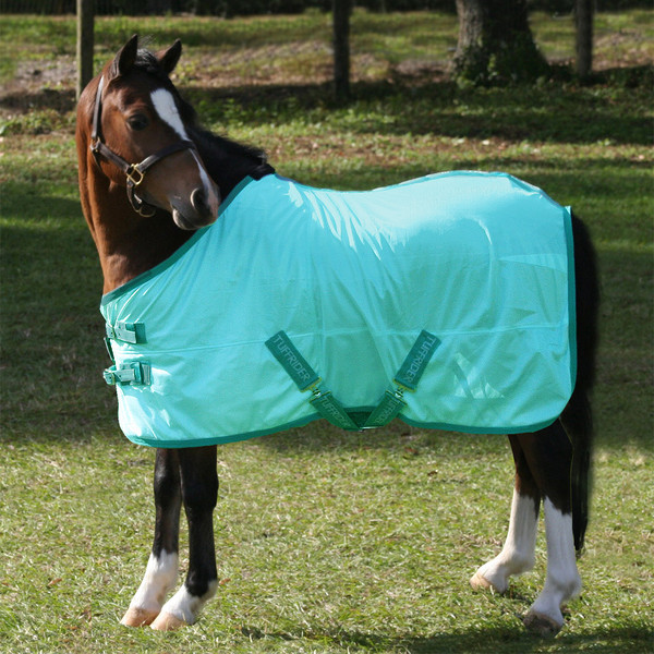 TuffRider Comfy Mesh Fly Sheet – Fliegendecke Für Pferde, Blau